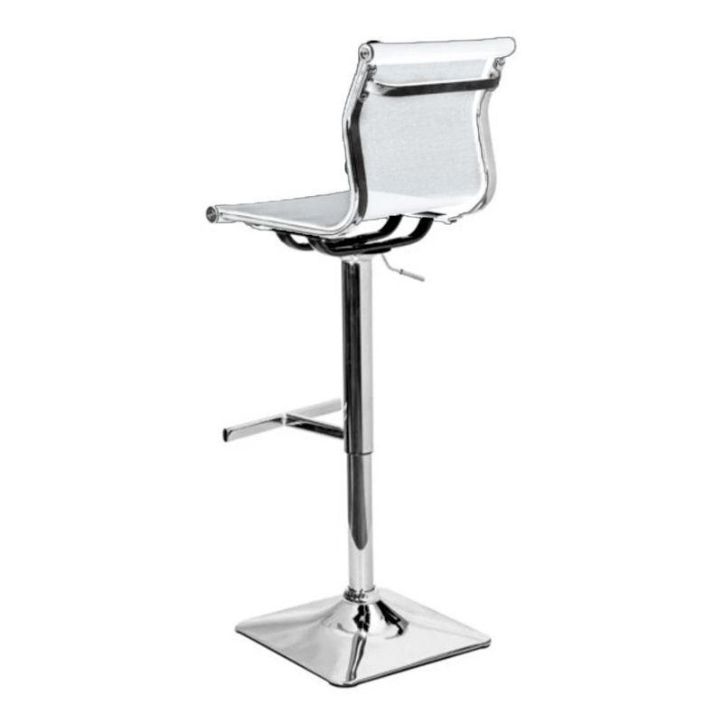 Tabouret pivotant à hauteur réglable Carlos, Blanc