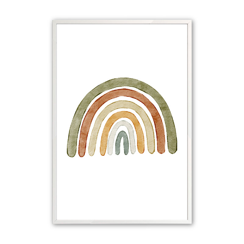 Petrija Rainbow # 2, encadré sur papier par Lauren Thomas, peinture, Blanc opaque, H 16 po x l 12 po x P 1,25 po