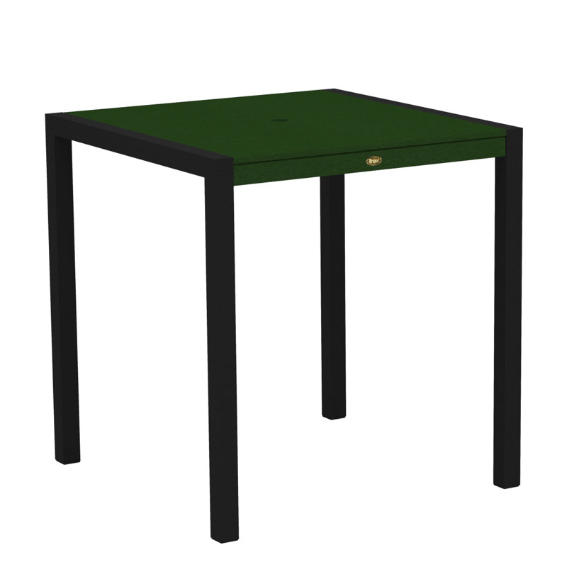 TREX Outdoors Surf City Counter Table, 36" x 36", Textured Black/Rainforest Canopy