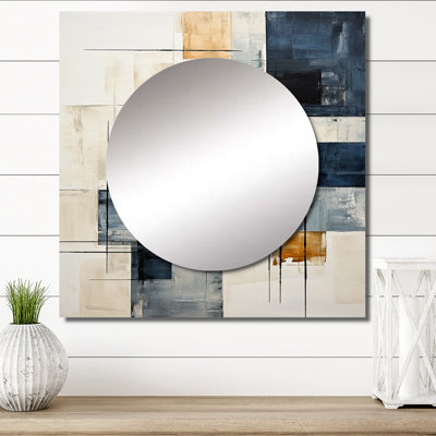 Hadlyn Illusions Abstract Shapes I - Abstract Shapes Square Mirror Wall Decor For Bedroom