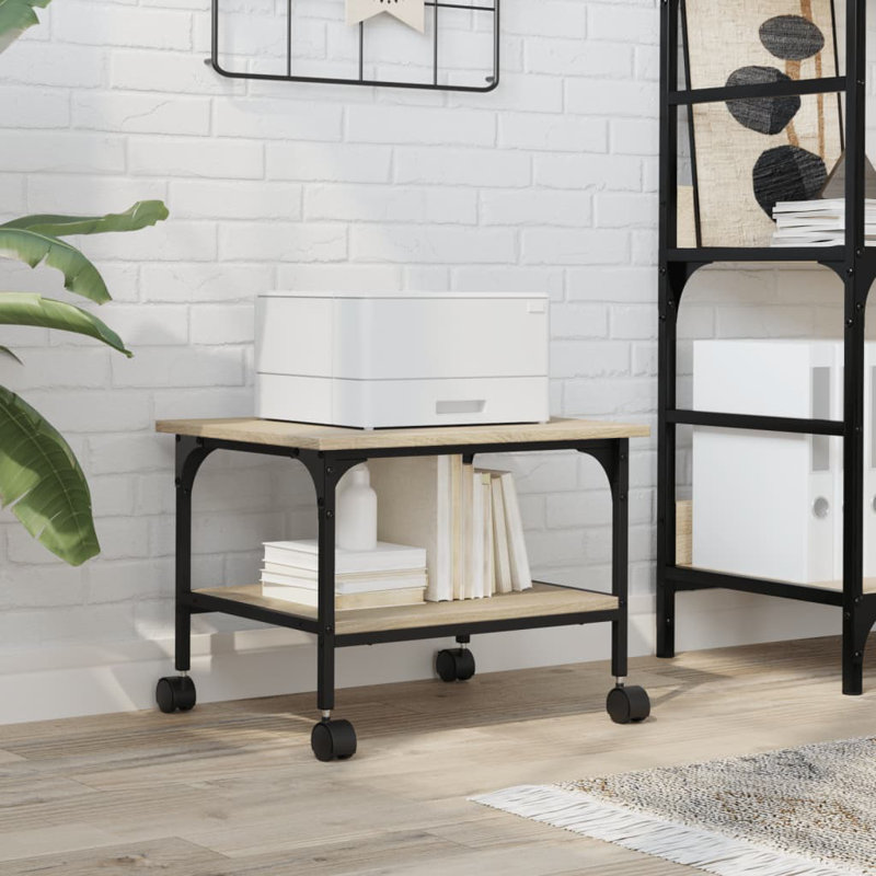 38cm H x 50cm W Printer Stand, Sonoma Oak