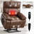 Leatheraire Heat Massage Dual Motor Infinite Position Up To 350 LBS Large Electric Power Lift Recliners With Hidden Cup Holders, Power-Remote, Medium-Firm And Heavy Duty-232947135