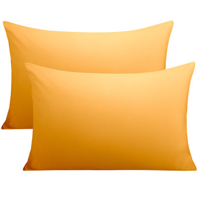 Taies d'oreiller en microfibre brossée avec fermeture à enveloppe, housses de coussin confortables toutes saisons, paquet de 2