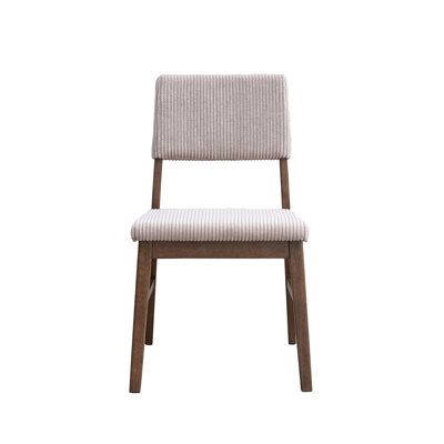 Ensemble de 2 chaises d'appoint en velours côtelé et noyer Seda Dusty Mauve