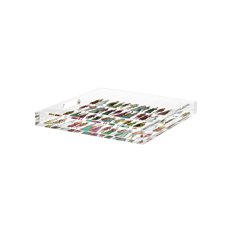 Costumes 1530 Acrylic Square Decorative Tray, 12"W x 12"D x 2"H