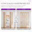 Porte pliante en verre massif non fini avec trousse de quincaillerie d'installation-116842296-116842295