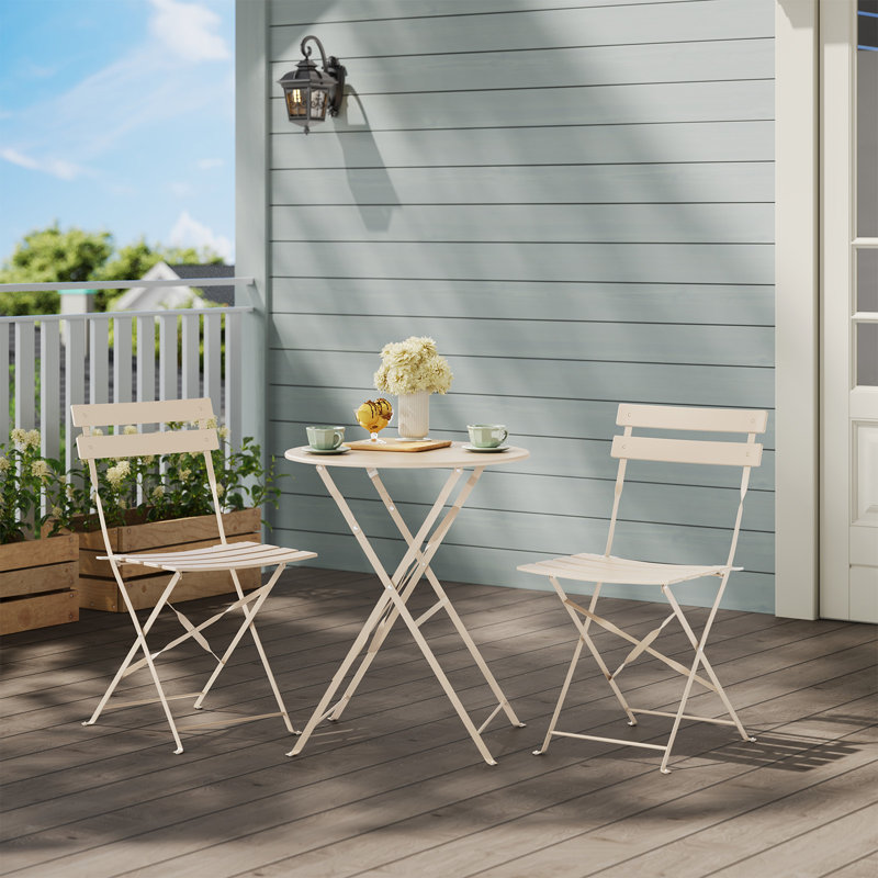 Patio Dining Set with, Cream