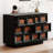 Black Solid + Manufactured Wood Accent Cabinet
