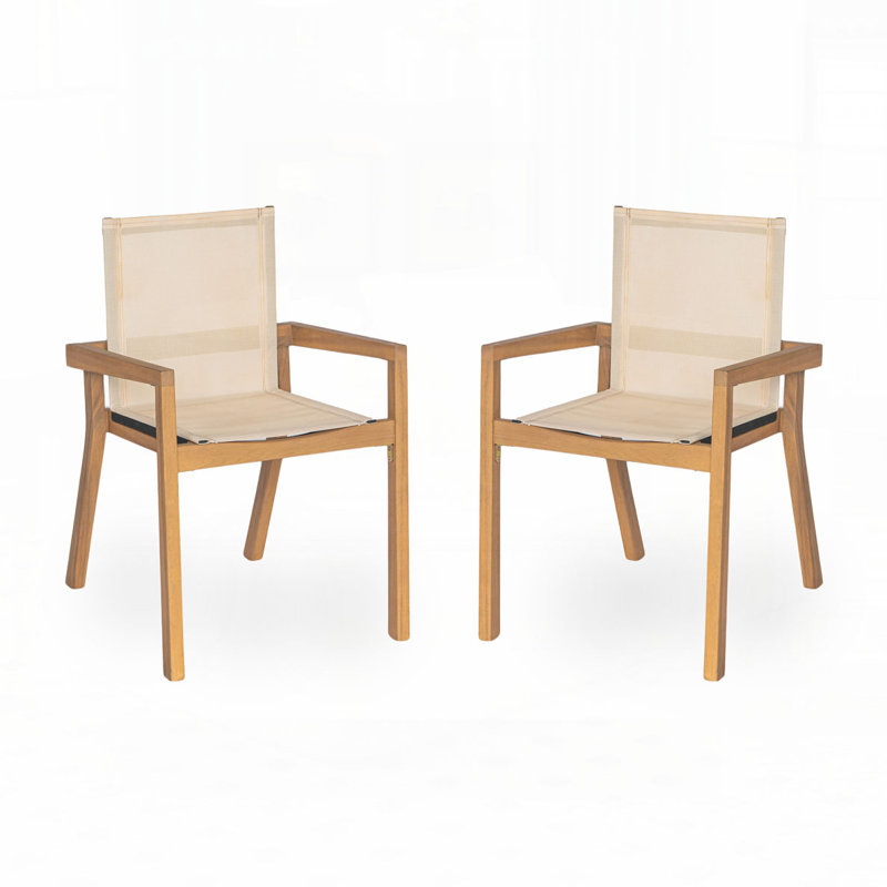 Fauteuil d'extérieur en bois d'acacia