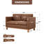 Causeuse rembourrée 60 po Mid Century-367122865