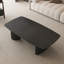 Table basse en panneau de fibres à densité moyenne avec finition en placage de frêne pour le salon, style rustique campagnard