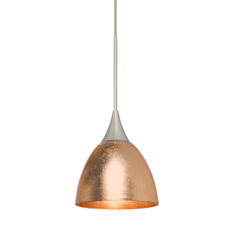 Cavan 1 - Light Single Pendant, Copper, Satin Nickel, 50W Halogen