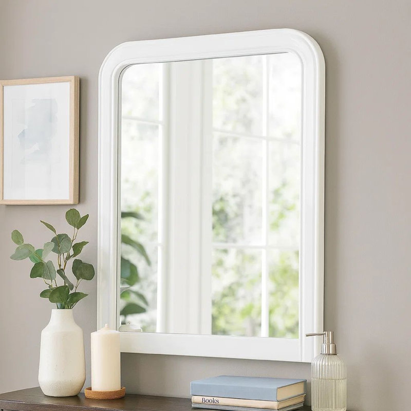 Miroir biseauté pour commode, Blanc