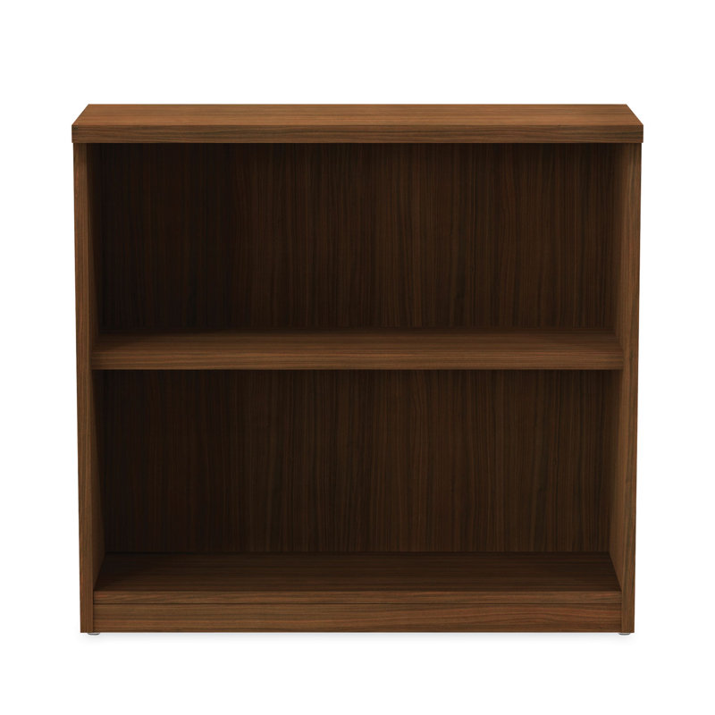 Valencia Modern Walnut 2-Shelf Adjustable Bookcase