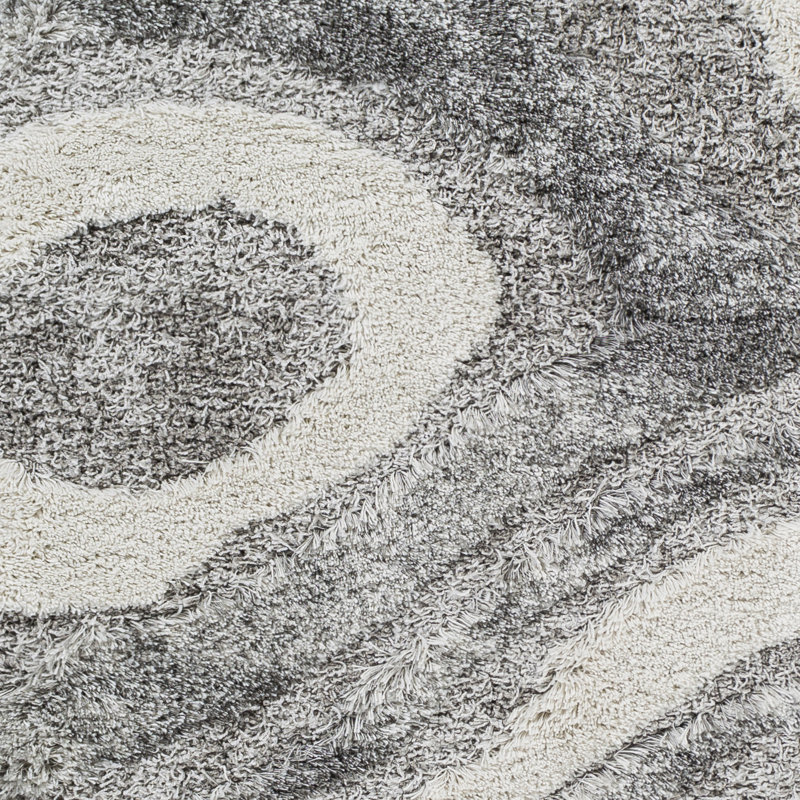 Dittman Abstract Gray Shag 5'3" x 7' Synthetic Rug