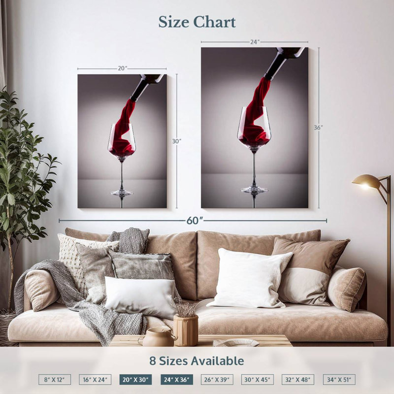 Yarlin Velvety Red Wine, 36" H x 24" W