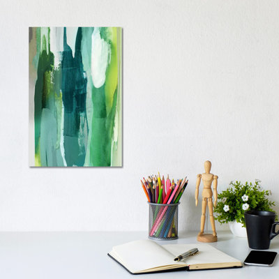 Converge Green I by Jackie Hanson - Wrapped Canvas Print