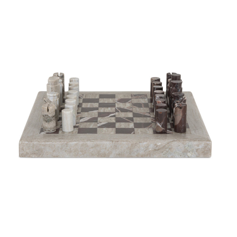 Stone Chess Set-Antique White Marble