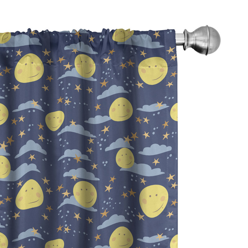 Rideaux 4 panneaux East Urban Home Moon, L 28 po x L 63 po