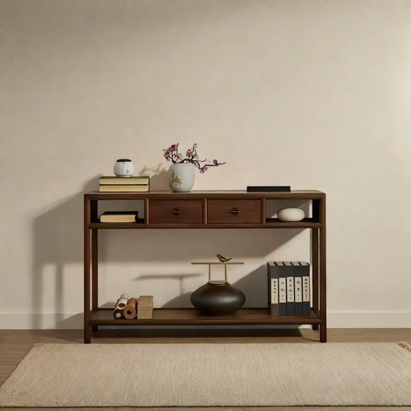 Minimalist Elegant Solid Wood Console Table, 31.5" H x 50.39" W x 14.96" D