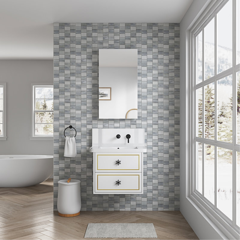 Armoire à pharmacie de salle de bain l 20 po x H 36 po - miroir biseauté, ouverture à gauche, espace de rangement spacieux, bois d'ingénierie, charnières de porte, miroir de 20 po x 36 po transparent