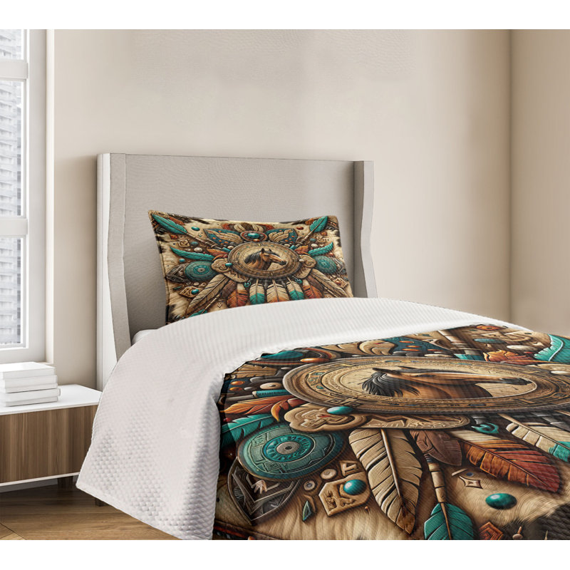 Ambesonne Not Solid Color Coverlet Set