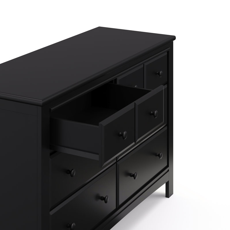 Commode double 6 tiroirs Benton, Noir