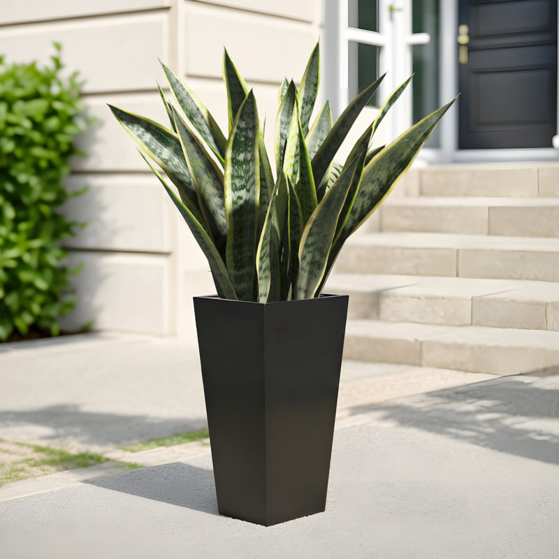 Outdoor/Indoor/Decor/Garden Large Tall Metal Pot Planters Planter Boxes Cachepots Nursery Pots, 25.5" H x 14" W x 14" D, 2