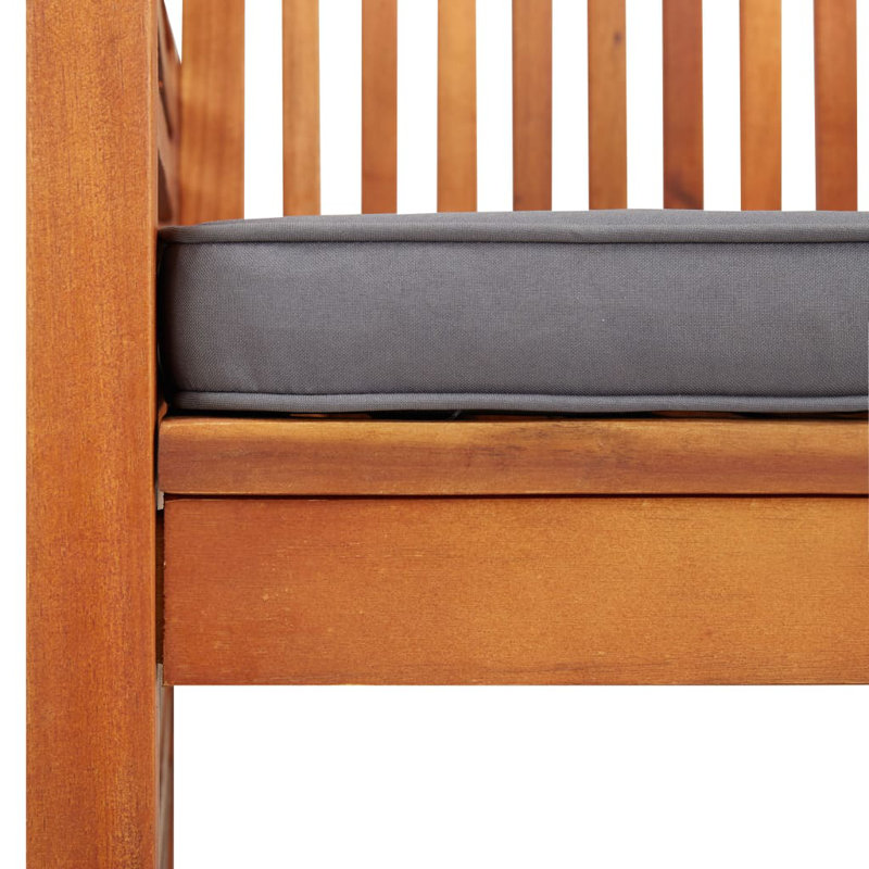 Chaise de patio avec coussins Nivaan, Gris