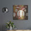 Art mural en métal luxueux «Rock N Roll Drums Brown» par Michael Mullan-102872764