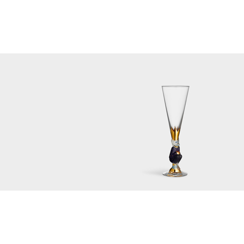 Sparkling Devil 6.5oz. Flute, Purple/Clear/Gold