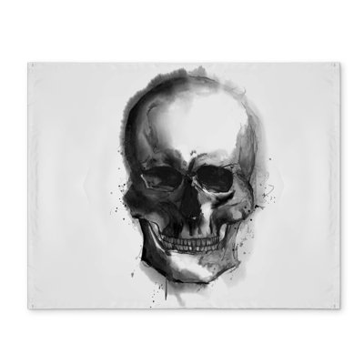 Watercolor Dark Skull Placemat | Home Decor Polyester Art