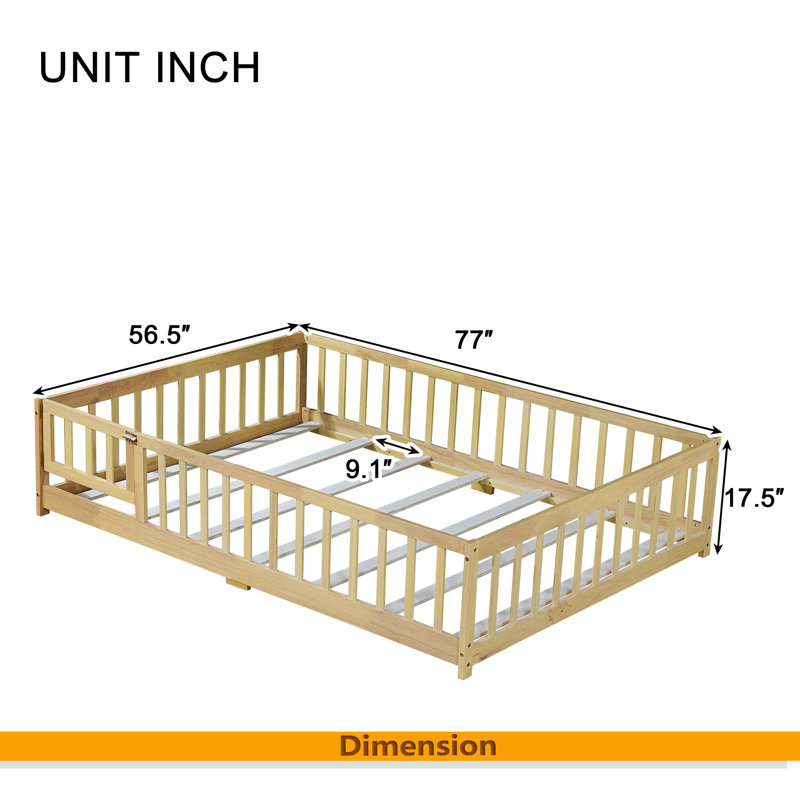 Lit sur pied, Naturel, Lit double