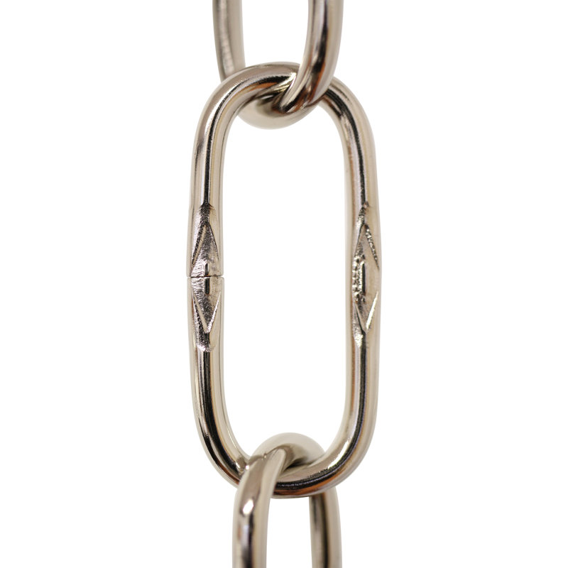 Chaîne de lustre décoratif espagnol 3 pieds, Nickel poli
