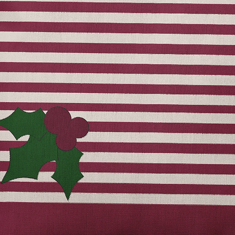 Striped Reversible Throw Pillow, 20" H x 20" W, Cranberry/Burgundy