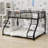 Durable Twin XL Over Queen Metal Drop-Down Bunk Beds