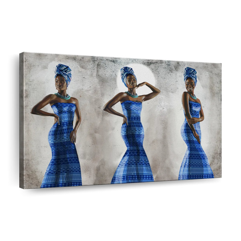 «Regal African Woman», reproduction sur toile, H 20 po x l 30 po x P 1,25 po