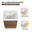 Ensemble de meuble-lavabo sur pied simple 24 po, meuble-lavabo sur pied avec lavabo en résine, 2 tiroirs-2066608888-2066608838