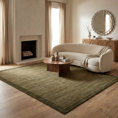 Tapis en laine et vert Weston