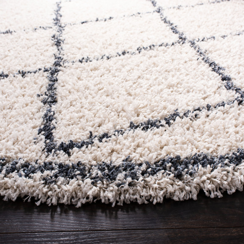 Casserly Pro Lux Shag 400 Performance Geometric Rug, Square 6'7"