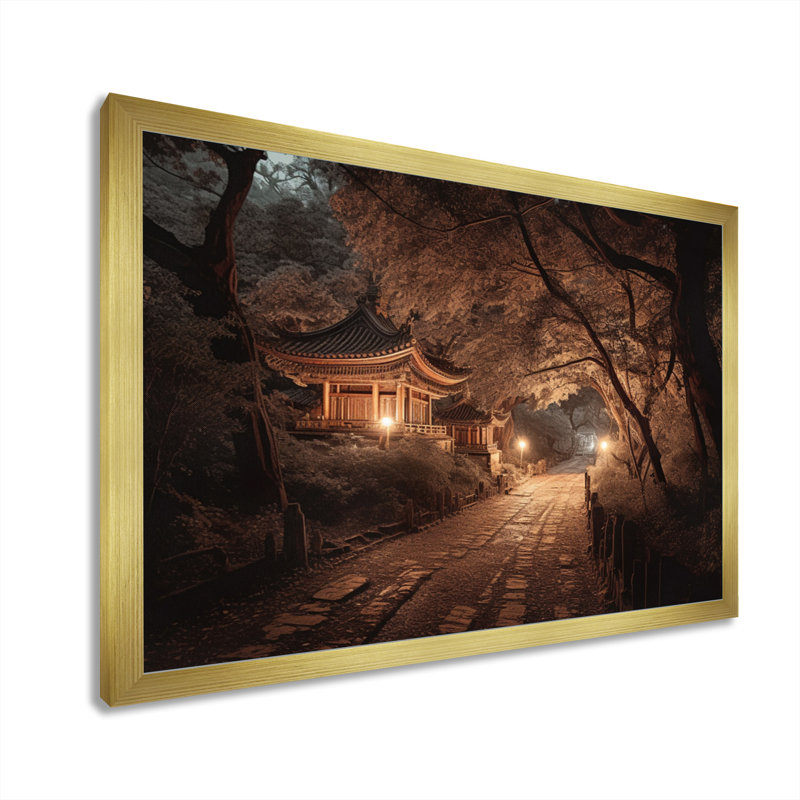 «Capture de la beauté de l'asie V», reproduction sur toile, H 12 po x l 20 po x P 1 po, Encadrement doré