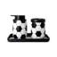 Ensemble d'accessoires de salle de bain Décor Living Football, noir mat