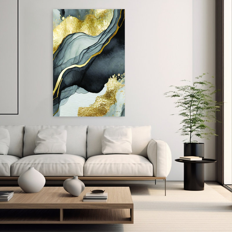 «Ethereal Landscape III Abstract Contemporary Modern Landscape Nature», art mural, H 60 po x l 40 po