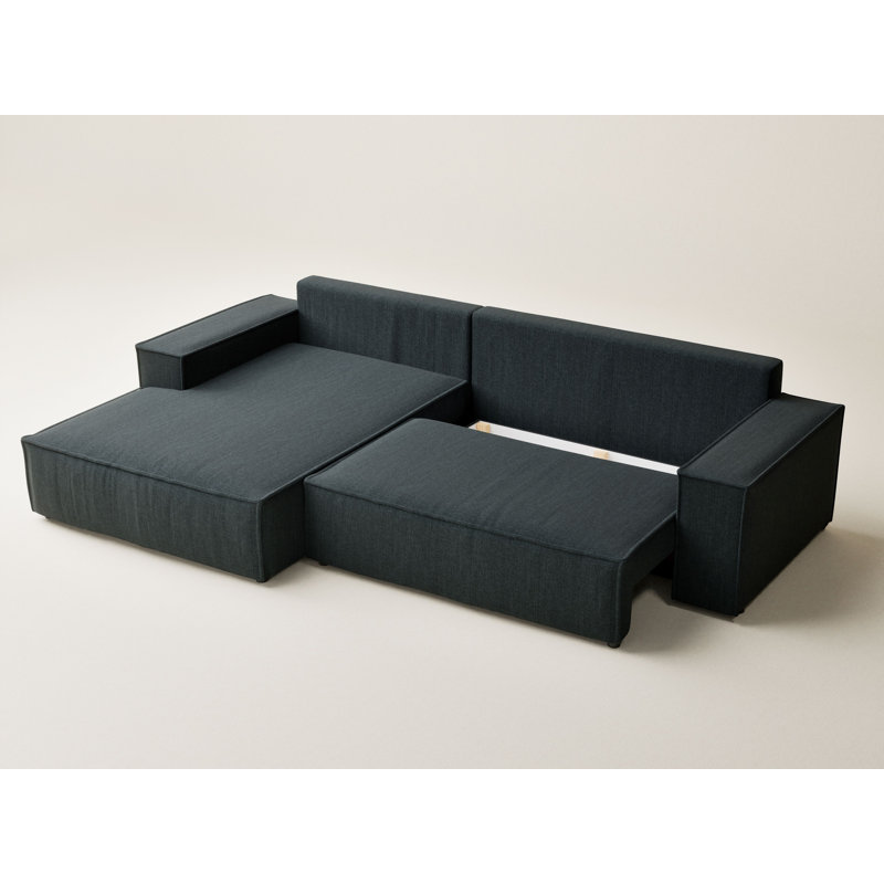 5 Seater Reclining Corner Sofa , Left Hand Facing, Navy Polyester