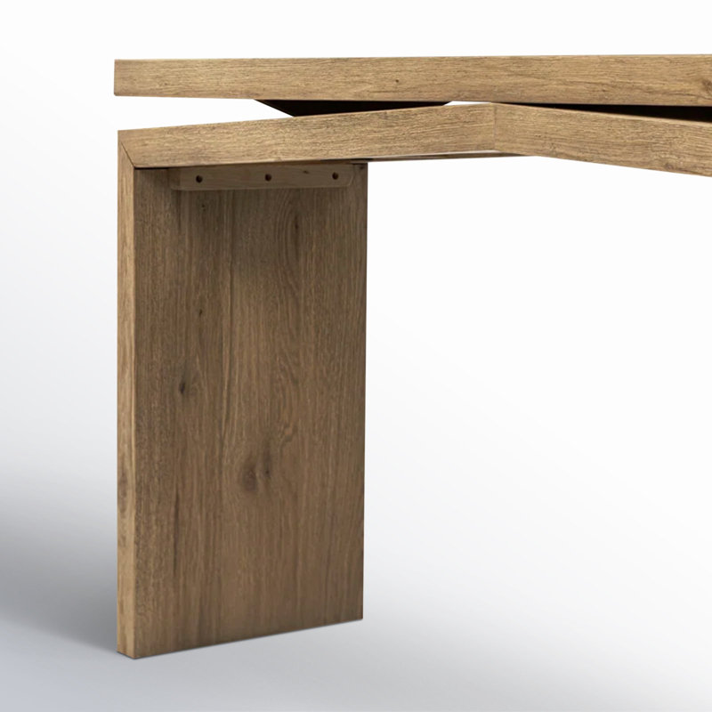Console Henn, H 30,75 po x l 78,75 po x P 15 po, Chêne usé