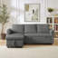 Canapé-causeuse avec méridienne, conception modulaire convertible, fonction de rangement, lit escamotable et dossier inclinable pour une vie confortable-631440543