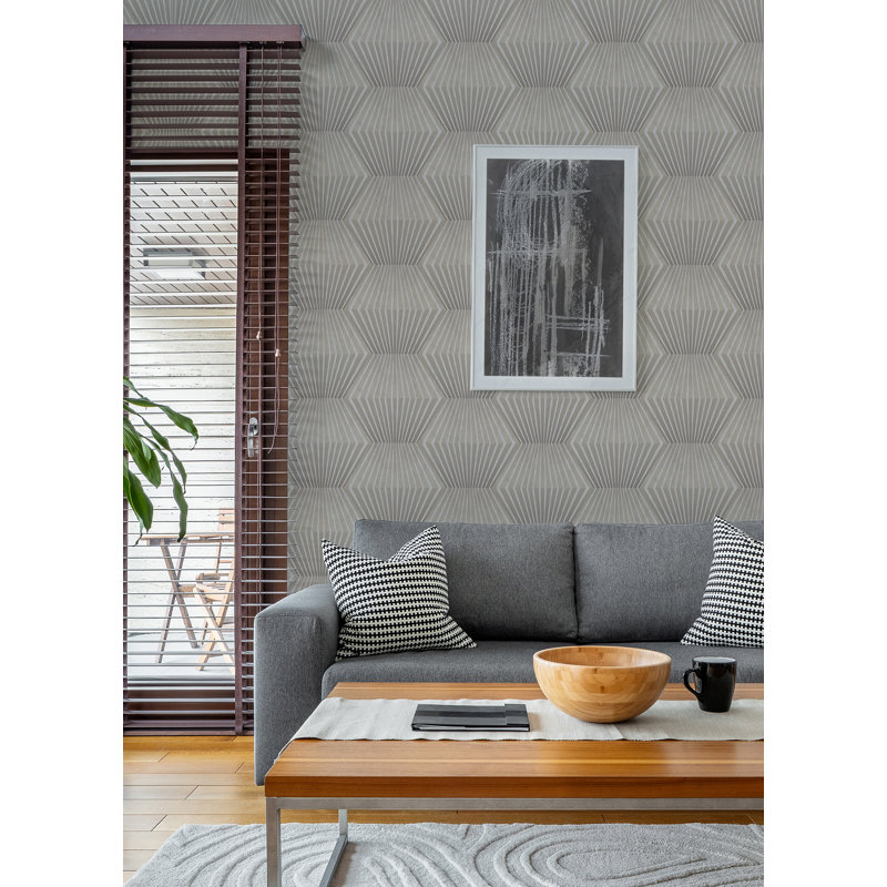 Rouleau de papier peint métallique , Taupe