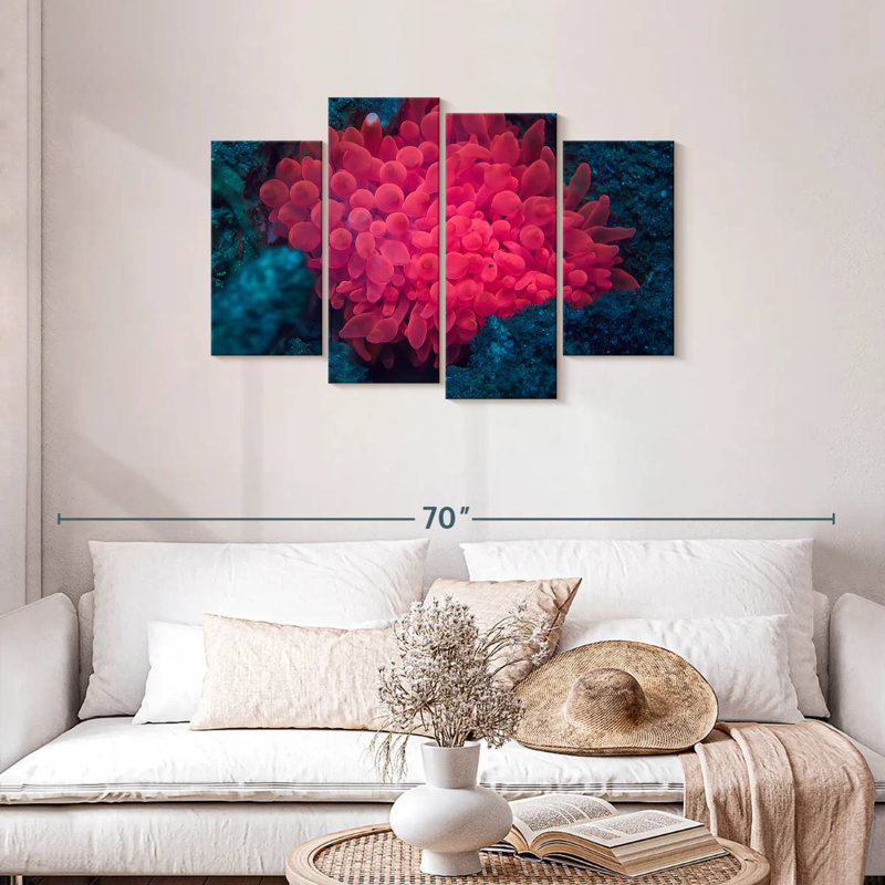 Brampt Pink Coral Reef, 27" H x 43" W
