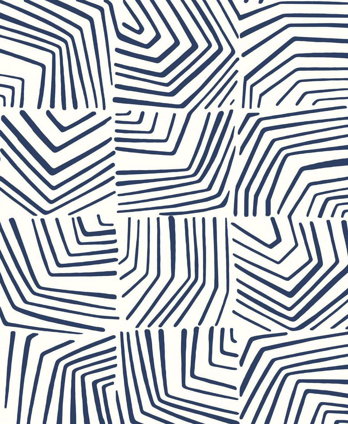Contra Costa Abstract Wallpaper, Imperial Blue