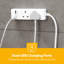 GEEPAS 2 Gang Extension Lead, 2M Cable | 2-Way Plug Extension Cable | Wall Mountable & Multi Socket Power Mains Strip with 2 USB Ports for Home Office | Heavy Duty UK Plug | White-129015092